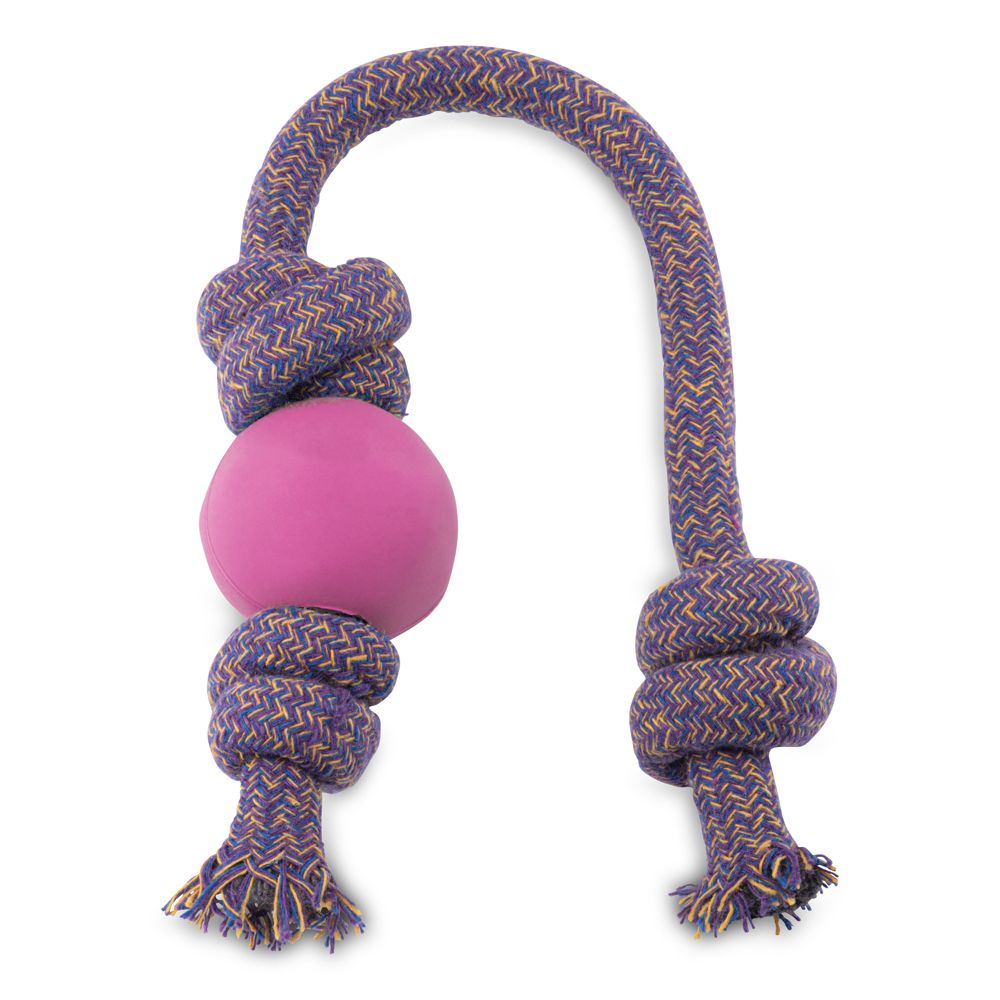 Beco dog ball toy on a rope