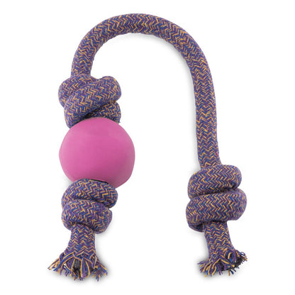 Beco dog ball toy on a rope