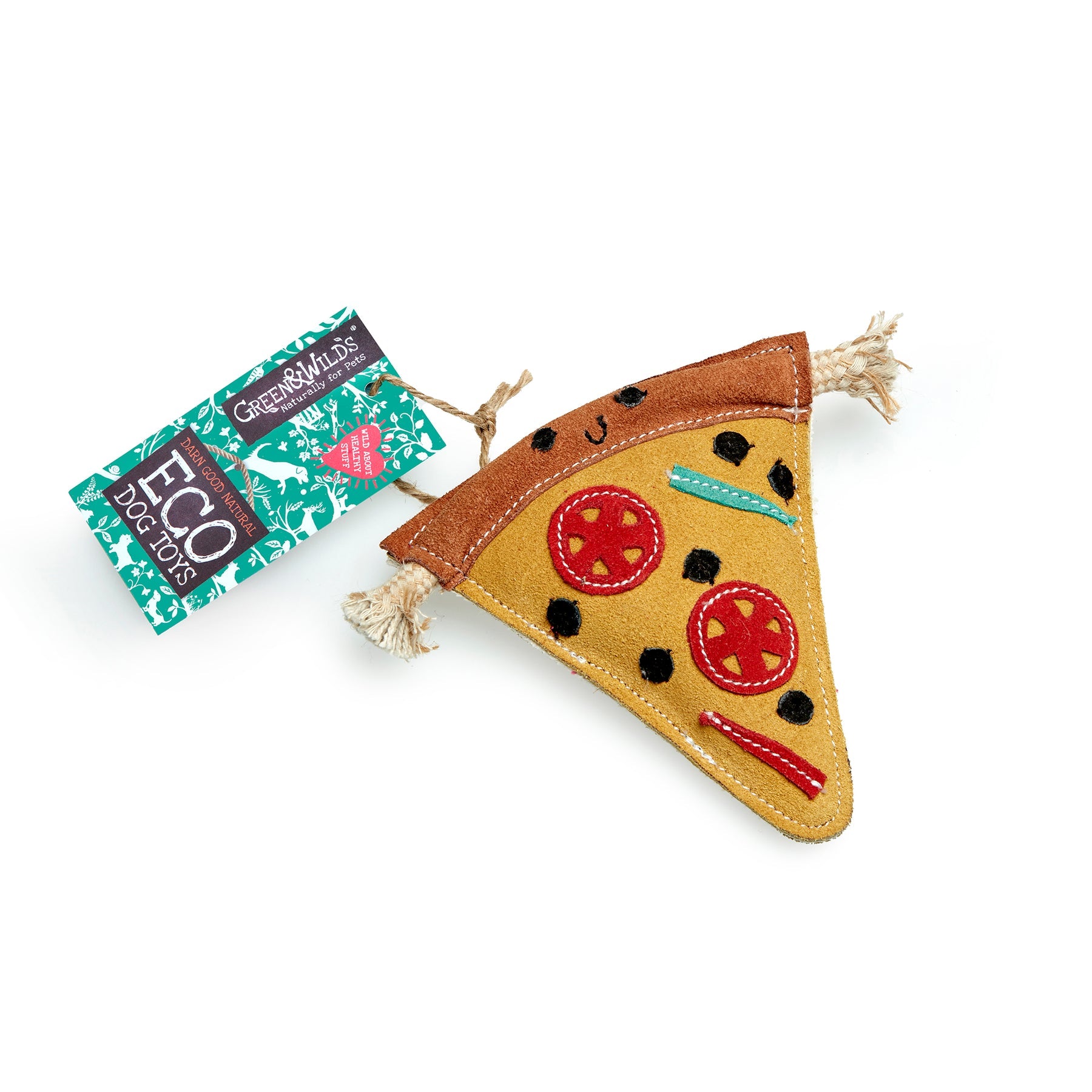 Green and wilds eco pizza dog toy